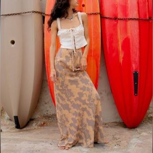 VRG GRL bias cut maxi skirt